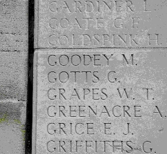 George Gotts 1096 name on Norfolk panel 31